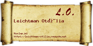 Leichtman Otília névjegykártya